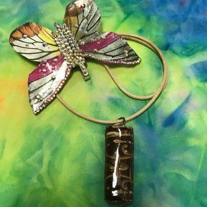 Reversible Rare Unique Vintage Bohemian Exclusive One of a Kind Handmade Necklac